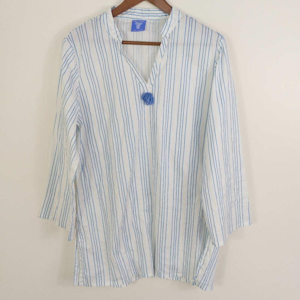 Pine Cone Hill Cotton Blend Striped Tunic Size XS/S